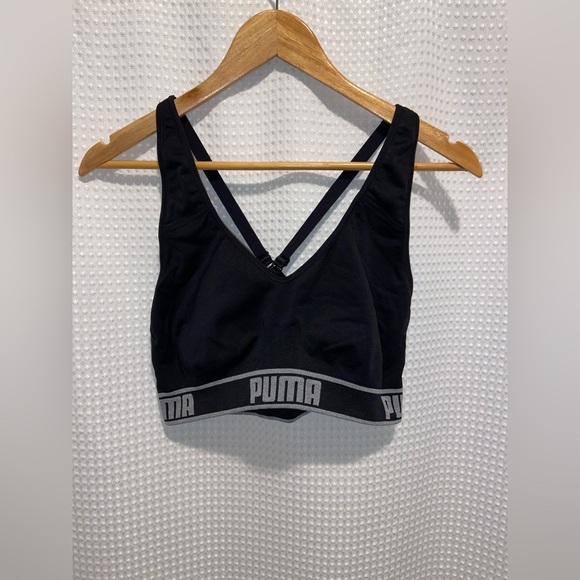 Women’s PUMA black cross back Sports Bra size XL - Picture 2 of 8